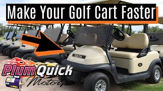 How To Make Electric Golf Cart Faster  Plum Quick Bandit Speed Upgrade  2014 Club Car Precedent [upl. by Nereil]