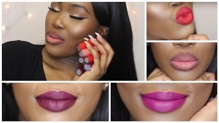 MAC Liquid Lipstick Swatches on Dark Skin [upl. by Hanoj585]