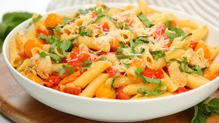 Bruschetta Chicken Pasta  Easy 15 Minute Dinner Recipe [upl. by Mile]