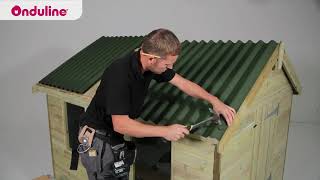 How to install ONDULINE CLASSIC corrugated roof sheets [upl. by Imoyik562]