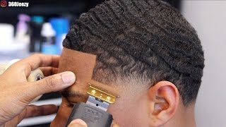 BARBER TUTORIAL 360 WAVE  MID TAPER  EASY TO FOLLOW STEPS [upl. by Anerhs]