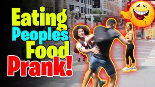 Eating peoples food prank [upl. by Sakiv]