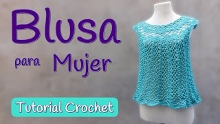 Como tejer una Blusa Top a crochet 12 [upl. by Slinkman]