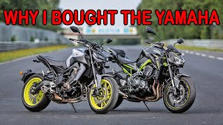 2020 Yamaha MT09 vs Kawasaki Z900 [upl. by Vilma980]