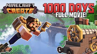 1000 days FULL MOVIE  Minecraft Create Mod Episodes 1  13 [upl. by Icnarf295]