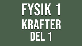 Fysik 1  Krafter del 1 [upl. by Nemhauser222]