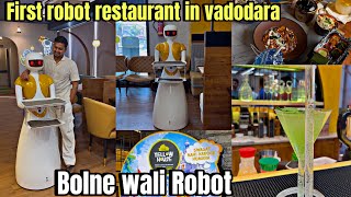 First Robot Restaurant In Vadodara Opened Now  Wanderingshubh [upl. by Zobias588]