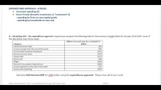 calculating GDP expenditures approach [upl. by Aleet558]