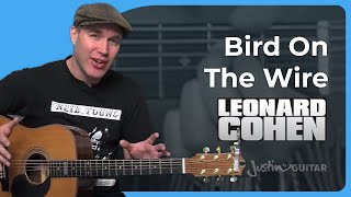 How to play Bird On The Wire  Leonard Cohen Guitar Lesson [upl. by Htederem]