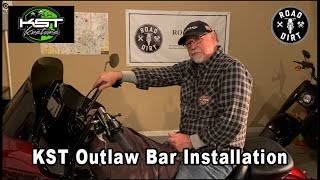 HarleyDavidson Road Glide KST 12quot Outlaw Handlebar Installation [upl. by Aseela661]