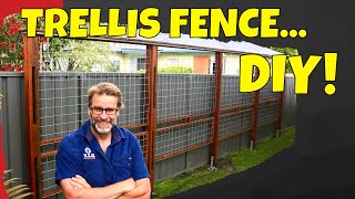 How to Build a Trellis Fence Awesome Easy to Build Project [upl. by Marigolda]