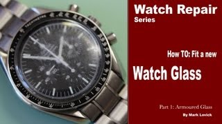 How to fit a new watch glass Watch repair tutorials Omega Watch [upl. by Wandie]