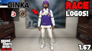 How To Get RACE LOGOS Modded Outfit Glitch In GTA 5 Online [upl. by Boycey]