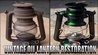 Crazy Rusty Oil Lamp RestorationWith a twist Green Lantern [upl. by Edelsten]