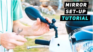 Scooter Mirrors How to removeinstall and setup  Mitchs Scooter Stuff [upl. by Junna]