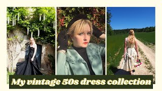 My vintage dress collection  Authentic 1950s clothes [upl. by Abigale946]