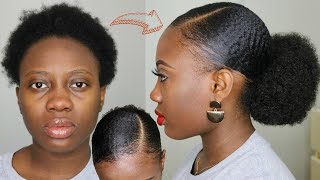 SHE SAID HER 4C Natural Hair Can Never Slick Down Because Its Too Thick  LOOK AT WHAT WE DID [upl. by Herrmann]