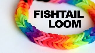 Fishtail Loom Bracelet  Tutorial  Rainbow Loom [upl. by Ellehcil]