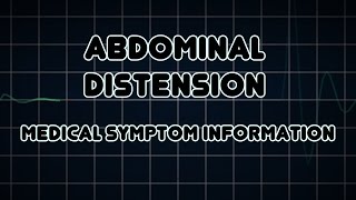 Abdominal distension Medical Symptom [upl. by Arleta]