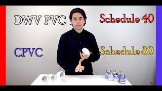 Differences between CPVC DWV PVC Schedule 40 PVC and Schedule 80 PVC [upl. by Erline]