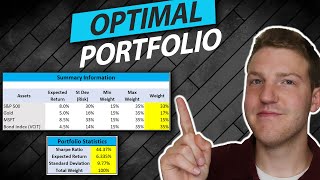 Calculating the Optimal Portfolio in Excel  Portfolio Optimization [upl. by Gladdy]