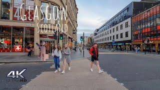 Glasgow Scotland UK  Walking City Tour 4K [upl. by Aronoff]