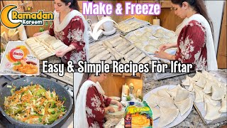 RAMADAN Ready🌿3 Easy Make amp Freeze Recipe For IFTAR 🌙🌱 [upl. by Pazice]