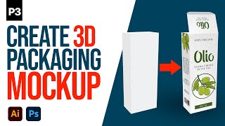 How to Create 3D Packaging Mockup in Illustrator and Photoshop [upl. by Attennhoj]