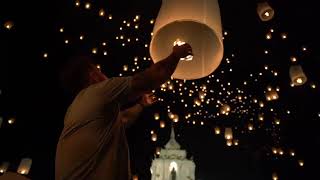 Thailand Lantern Festivals Yi Peng and Loy Krathong [upl. by Therese]