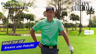 ESTABLISHING CORRECT STANCE AND POSTURE  Paddys Golf Tip 10  Padraig Harrington [upl. by Kirima]