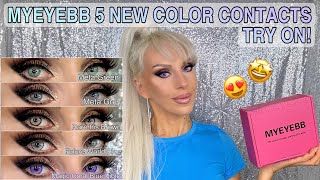 MYEYEBB COLOR CONTACTS REVIEW 5 NEW COLORS 🥰 [upl. by Gove]