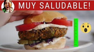 HAMBURGUESAS DE LENTEJAS ESPECTACULARES hamburguesa vegetariana [upl. by Suryc]