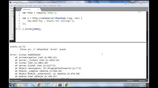 Unhandled error eventnodejs error [upl. by Aivonas]