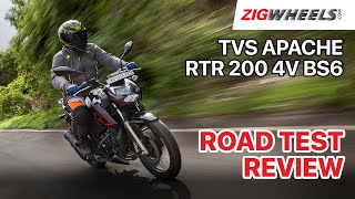 TVS Apache RTR 200 4V BS6 Road Test Review  The Best Gets Better  ZigWheelscom [upl. by Dougall]