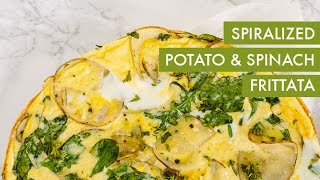 Spiralized Potato and Spinach Frittata I GlutenFree Spiralizer Recipe [upl. by Ajiak]