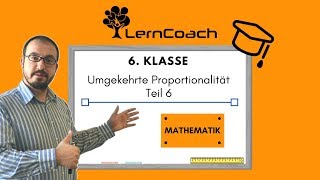 6Klasse Umgekehrte Proportionalität Teil6 [upl. by Acenes]