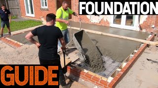 Bricklaying  How To Do Foundations For House Extension [upl. by Frohman]