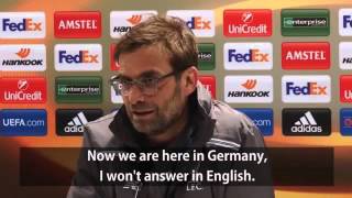 Klopp refuses to speak English in Germany [upl. by Nanaek]