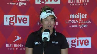 Gerina Mendoza Thursday Interview 2022 Meijer LPGA Classic [upl. by Ronyam]