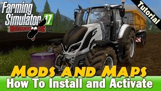 Farming Simulator 17  How To Install Mods and Maps [upl. by Clements]