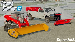 BUSY DAY Snow Plowing amp Salting  FS22 [upl. by Jessa259]