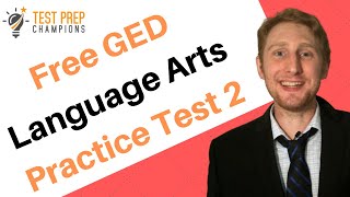 FREE GED Language Arts RLA Practice Test Part 2 [upl. by Aitercal64]