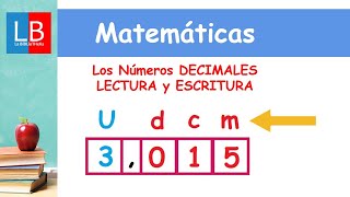 Los Números DECIMALES LECTURA y ESCRITURA ✔👩‍🏫 PRIMARIA [upl. by Inafets77]