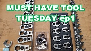 MUST HAVE TOOL TUESDAY Ep1 Crowfoot wrenches crowsfeet crowsfoot [upl. by Eldridge215]