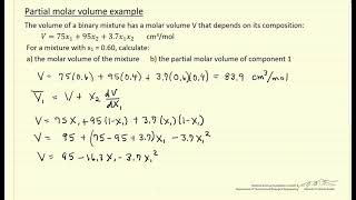 Partial Molar Volume Example [upl. by Martelli210]