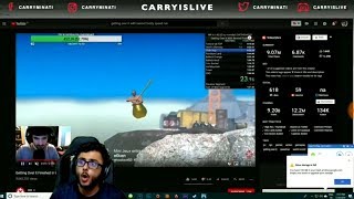 Carryminati Reacts to Getting Over it Speedrun of 2 minutes [upl. by Wyon]