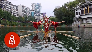 Dancing on Water The Chinese Art of Bamboo Drifting [upl. by Ahsemrak861]