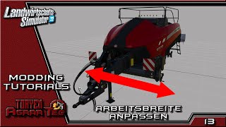 LS22  Modding Tutorials  E12  Arbeitsbreite anpassen [upl. by Vedetta770]