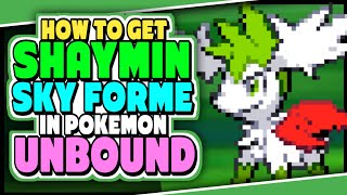 HOW TO GET SHAYMIN WITH SKY FORME IN POKEMON UNBOUND  SHAYMIN LOCATION [upl. by Akimed]