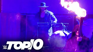 The Undertaker’s greatest entrances WWE Top 10 Nov 1 2020 [upl. by Ymmit378]